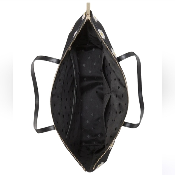 Kate Spade Kitt Nylon Tote - black multi daisy print. NWT - Picture 4 of 4